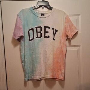 Obey Women's Tie Dye Short Sleeve Tee Shirt